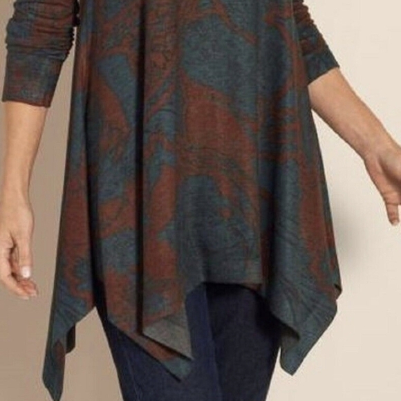 Soft Surroundings Renaissance Tunic High Low Plum Boho Fall Cozy Top Sz M - Picture 2 of 8